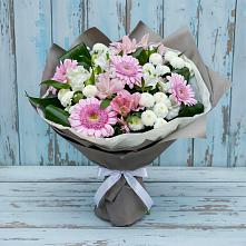 Букет цветов из:  Герберы, Альстромерии и Хризантемы в Гурийской