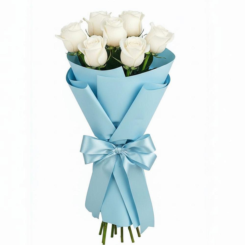 Букет 7 белых роз Проуд в Гурийской