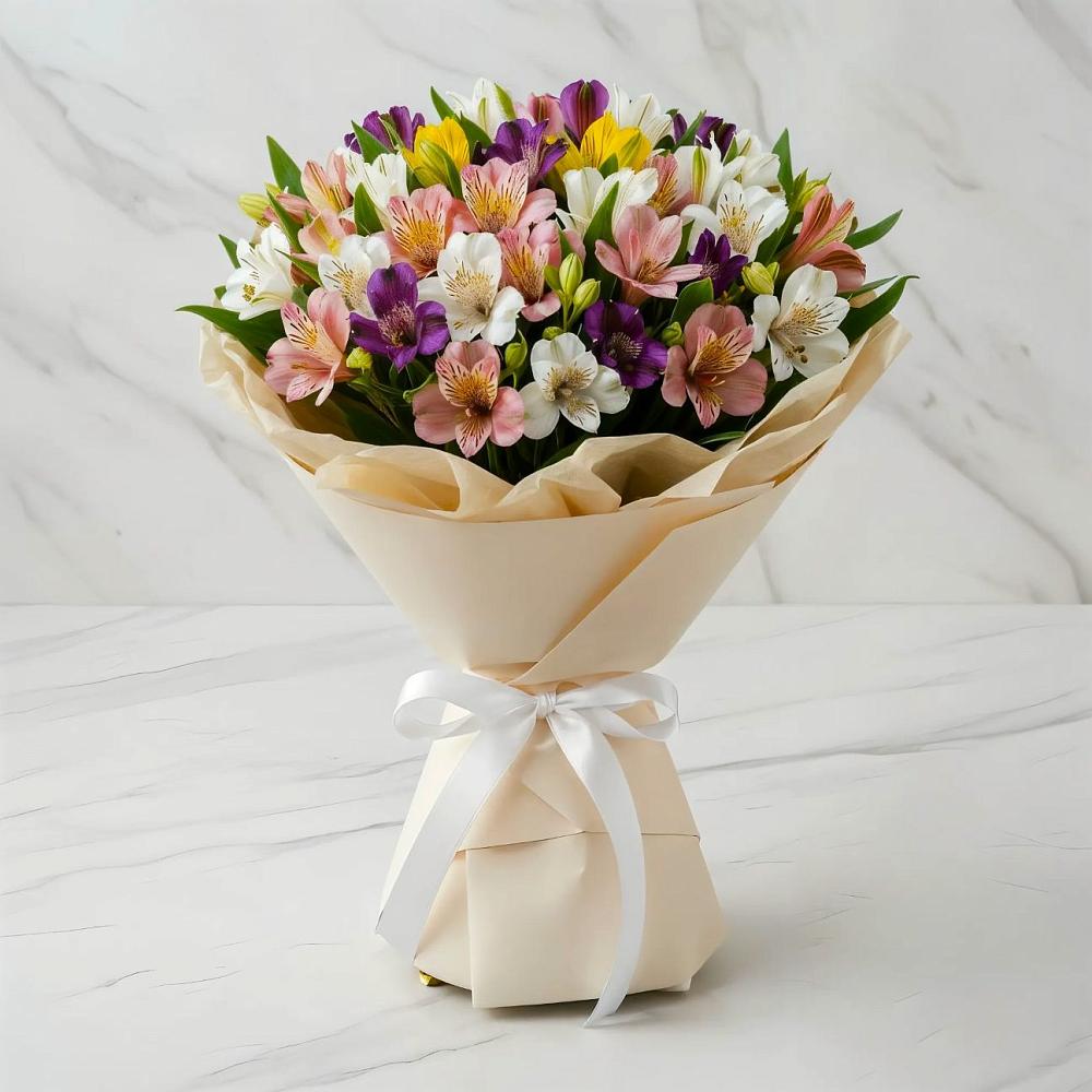 Букет цветов из: Альстромерии в Гурийской