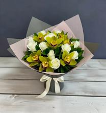 Букет цветов из:  Орхидеи и Розы #REPLACE_PRED# Гурийской