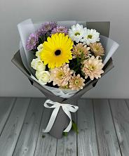 Букет цветов из:  Розы, Герберы и Хризантемы в Гурийской
