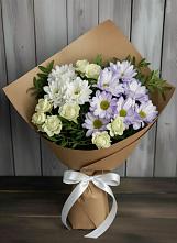 Букет цветов из:  Хризантемы и Розы в Гурийской