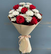 Букет цветов из:  Розы и Хризантемы в Гурийской