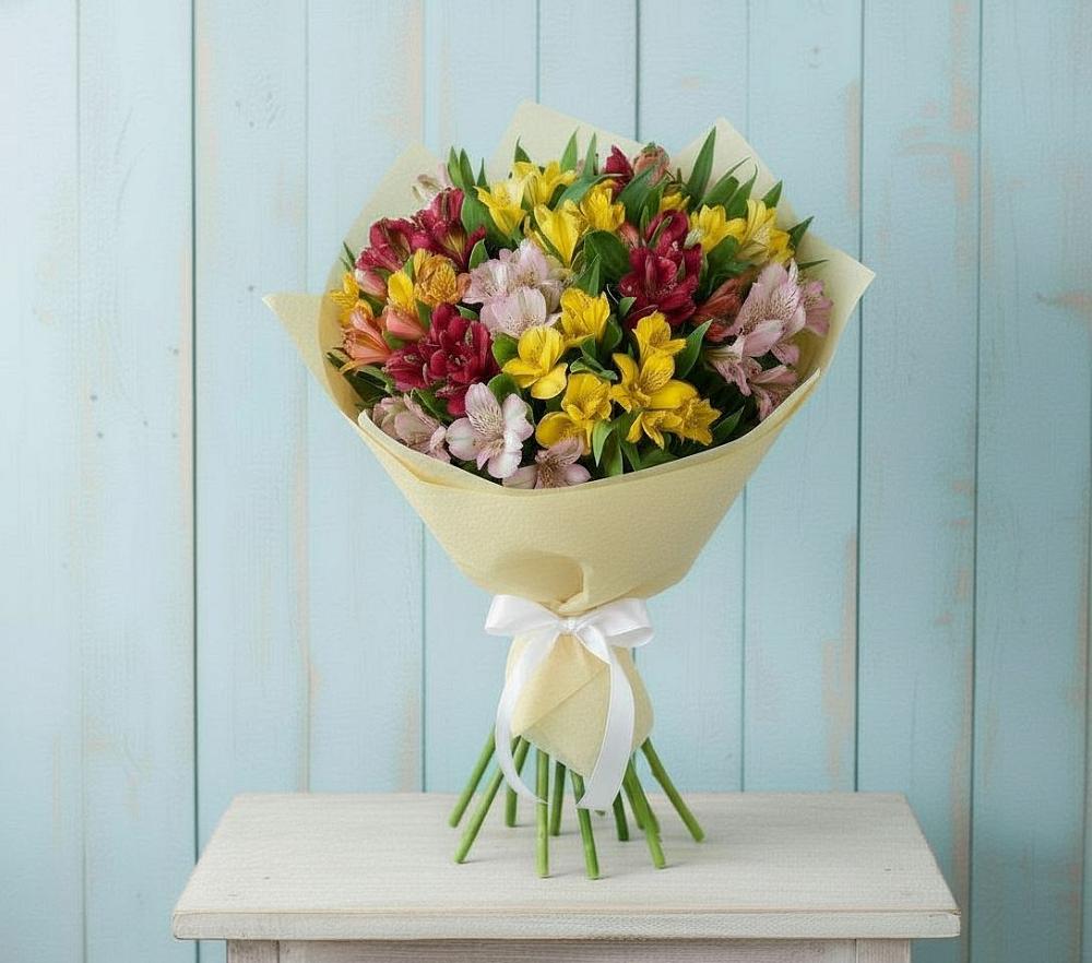 Букет цветов из: Альстромерии в Гурийской