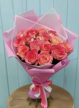 Букет 15 Розовых роз Равель #REPLACE_PRED# Гурийской