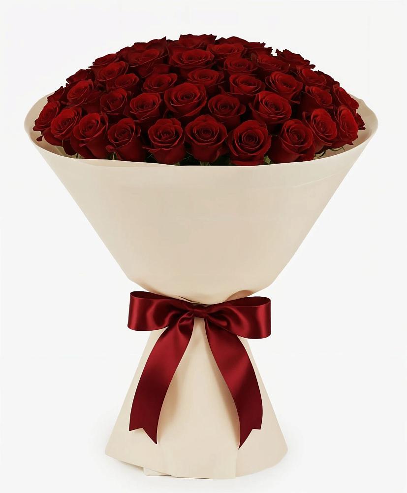 Букет 101 Бордовая роза Блэк Бакарра в Гурийской